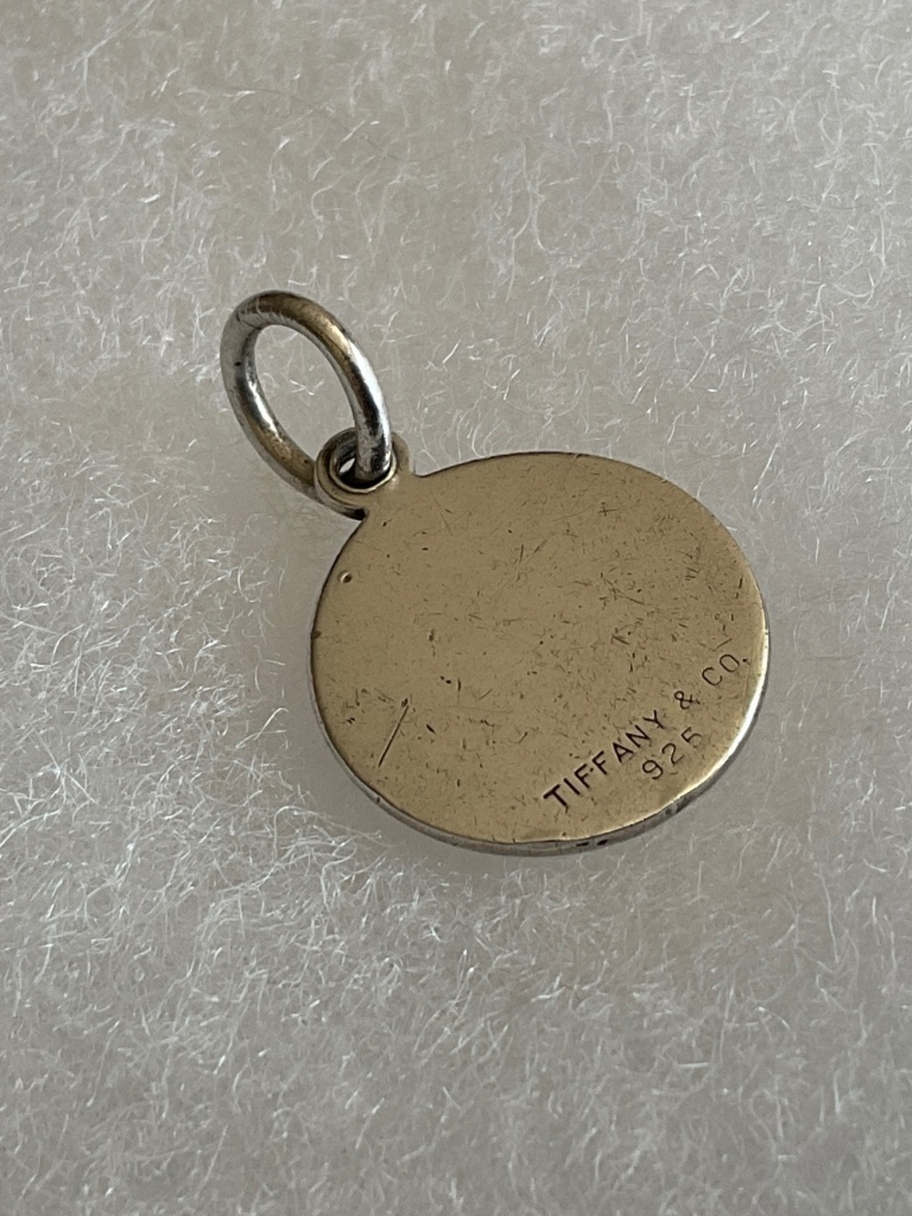 Tiffany & Co. Sterling Silver Round Disc Charm - Silver Tone